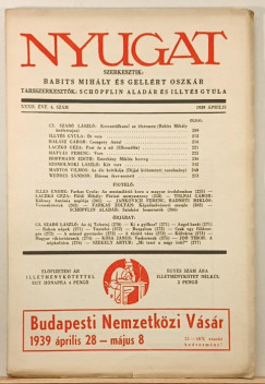 Babits Mihly  (Szerk.) - Gellrt Oszkr  (Szerk.) - Nyugat XXXII. vf. 4. szm