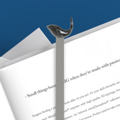 Bálna, fekete - Fém könyvjelző