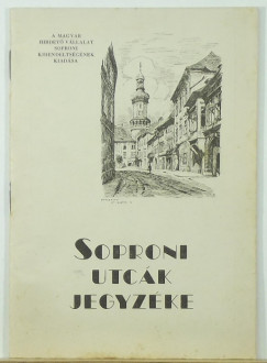 Soproni utck jegyzke