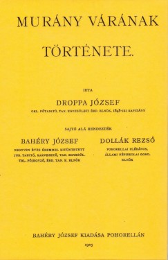 Droppa Jzsef - Murny vrnak trtnete