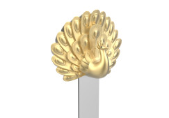 Páva, arany - Fém könyvjelző