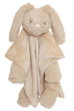 Poppy Nyuszi, barna szundikend� 30x30 cm  pl�ss (Cutie Heads - Fresh Kid 3199)