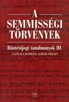 Kahler Frigyes  (Szerk.) - A semmissgi trvnyek
