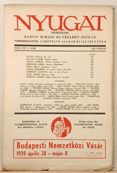 Babits Mihály (Szerk.) - Gellért Oszkár (Szerk.) - Nyugat XXXII. évf. 3. szám