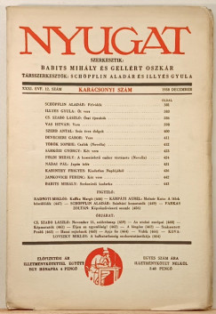 Babits Mihly  (Szerk.) - Gellrt Oszkr  (Szerk.) - Nyuat XXXI. vf. 12. szm