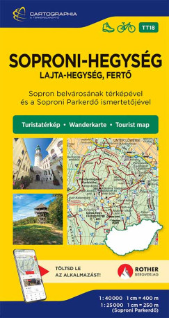 Soproni-hegység, Lajta-hegység, Fertő turistatérkép