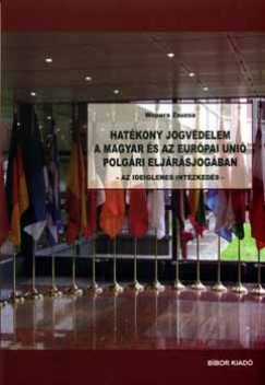 Wopera Zsuzsa - Hatkony jogvdelem a magyar s az Eurpai Uni polgri eljrsjogban - Az ideiglenes intzkeds