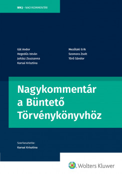 Prof. dr. Karsai Krisztina  (szerk.) - Nagykommentr a Bntet Trvnyknyvhz