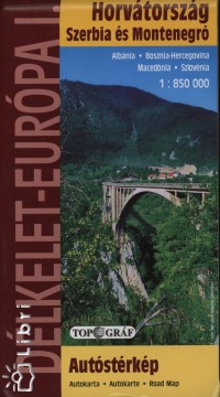 Dlkelet-eurpai I. - Horvtorszg, Szerbia s Montenegr 1:850 000