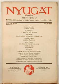 Babits Mihály  (Szerk.) - Nyugat XXXII. évf. 12. szám