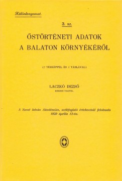 Laczk� Dezs� - �st�rt�neti adatok a Balaton k�rny�k�r�l