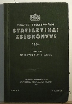 Dr. Illyefalvy Lajos  (Szerk.) - Budapest Szkesfvros statisztikai zsebknyve 1934
