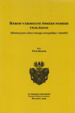 Tth Sndor - Sros vrmegye sszes nemesi csaldjai