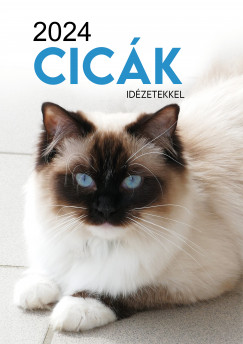 Napt�r - Cic�k id�zetekkel 33x23 cm - 2024