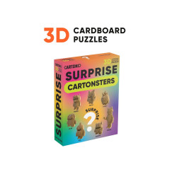 Meglepetés Cartonsters 3D festhető karton puzzle (Cartonic)