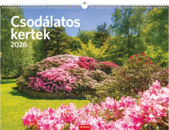 Csodlatos kertek falinaptr 42x31 cm - 2026
