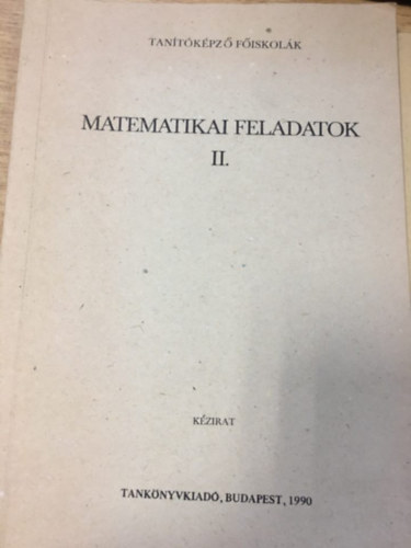 Halmai Gyrgy, Galsi Gyrgy - Matematikai feladatok II.