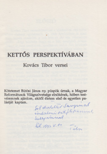 Kovács Tibor - Kettős perspektívában