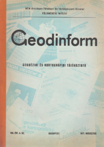 Lukcs Tibor (Dr.) - Vrs Imre - Geodinform 1977. Augusztus