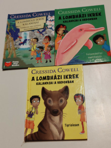 Cressida Cowell - 3 Darab Lombh�zi ikrek kalandjai(Tigrislesen,Tal�lkoz�s egy rejt�lyes dinoszaurusszal,Folyamidelfin ment�akci�)