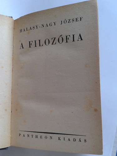 Halasy-Nagy József - A filozófia