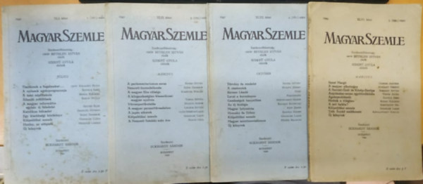 Eckhardt Sándor (szerk.) - 4 db Magyar szemle, szórványszámok