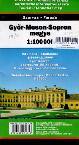 Gyr-Moson-Sopron megye  vrostrkpe 1: 100 000