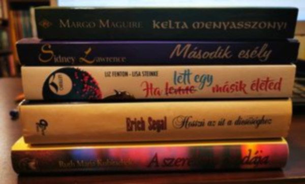 Liz Fenton- Lisa Steinke, Margo Maguire, Sindey Lawrence, Erich Segal, Ruth Maria Kubitschek - Romantikus KNYVMENT AJNLAT 5 db ( Margo Maguire Kelta menyasszony+ Sidney Lawrence Msodik esly+ Liz Fenton-Lisa Steinke Ha lett egy msoik leted+Erich Segal Hossz az t a dicssghez+Ruth Maria Kubitschek A szerelem csodja)