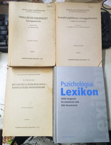 Dr. Putnoky Jen, Dr. Knya Anik, dr. Szakcs Ferenc, Moussong-Kovcs Erzsbet Dr. - 4 db Pszicholgia: Bevezets a pszicholgiai ksrletezs mdszereibe +Pszicholgiai Lexikon +Szemlyisgllektani szveggyjtemny +Tanuls s emlkezet Szveggyjtemny