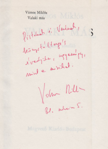 V�mos Mikl�s - Valaki m�s