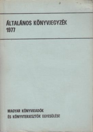 �ltal�nos k�nyvjegyz�k 1977