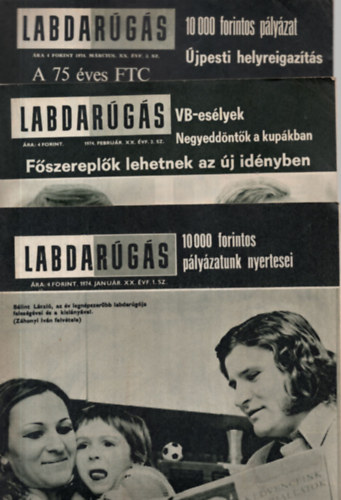 Tabk Endre (szerk.) - Labdargs XX. vfolyam 1974. ( 10 szm egytt, a 6 s 12. szmok hinyoznak )