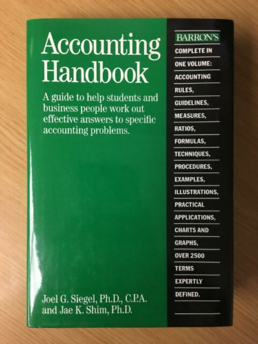 Joel G. Siegel, Jae K. Shim - Accounting Handbook