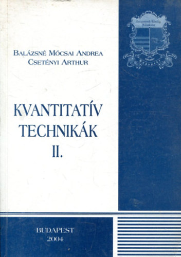 Balzsn Mcsai Andrea-Csetnyi Arthur - Kvantitatv technikk II.