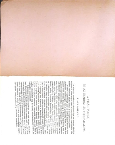 A világháború és az őszirózsás forradalom (kézirat)