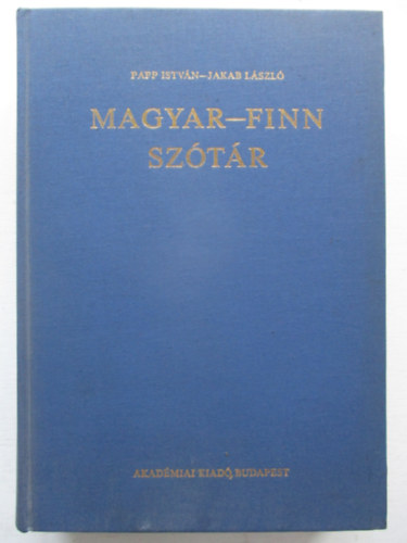 Papp Istv�n-Jakab L�szl� - Magyar-finn sz�t�r