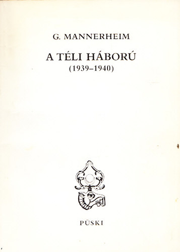 G. Mannerheim - A t�li h�bor� \(1939-1940)