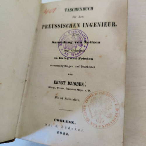 Ernst Dziobek - Taschenbuch fr den preussischen ingenieur