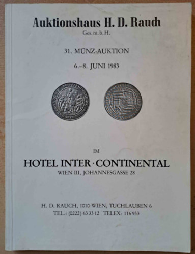 H. D. Rauch Aukcishz 31. rmeaukcija 1983. jnius 6-8. - nmet nyelv
