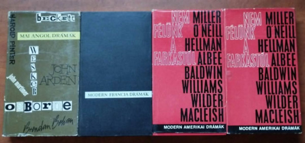 Pinter Harold, Pinter-Beckett-Arden-Mortimer - 3db Drámagyűjtemény : Modern amerikai drámák I-II + Mai angol drámák+Modern francia drámák