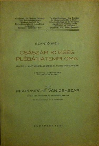 Szántó Irén - Császár község plébániatemploma