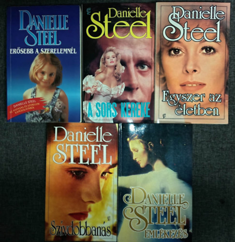Danielle Steel - (5db) Danielle Steel könyvcsomag: Erősebb a szeretetnél / A sors kereke / Egyszer az életben / Szívdobbanás / Emlékezés