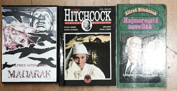 Alfred Hitchcock - 2db Alfred Hitchcock kötet + ajándék DVD - Alfred Hitchcock-Mystrey Magazine, Hajmeresztő történetek + Madarak DVD