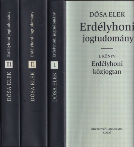 D�sa Elek - Erd�lyhoni jogtudom�ny I-III