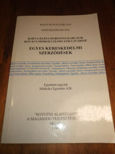 T�bb szerz� - Egyes kereskedelmi szerz�d�sek