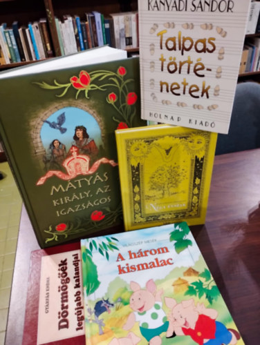 Gyárfás Endre, Kányádi Sándor, Zima Szabolcs (szerk.) - Gyerekkönyv csomag 5 darabos KÖNYVMENTŐ AJÁNLAT: Mátyás király, az igazságos, Dörmögőék legújabb kalandjai, A három kismalac, Talpas történetek, Négy évszak (Versek óvodásoknak és kisiskolásoknak)