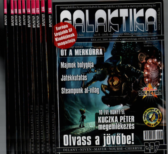 Kuczka Pter (szerk.) - Galaktika 226. lapszm. (janur) - 237. lapszm. (december) - (11 db) - a 233. lapszm hinyzik!!!