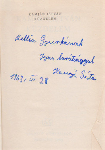 Kamj�n Istv�n - K�zdelem (Dedik�lt)