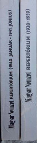 Magyar Nemzet Repertórium 1938-1939 + 1940. január-1941. június (2 kötet)
