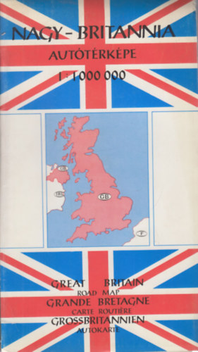 Nagy-Britannia autótérképe 1:1000 000